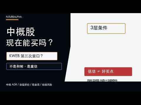 中概股现在能买吗？KWEB第三次重估窗口